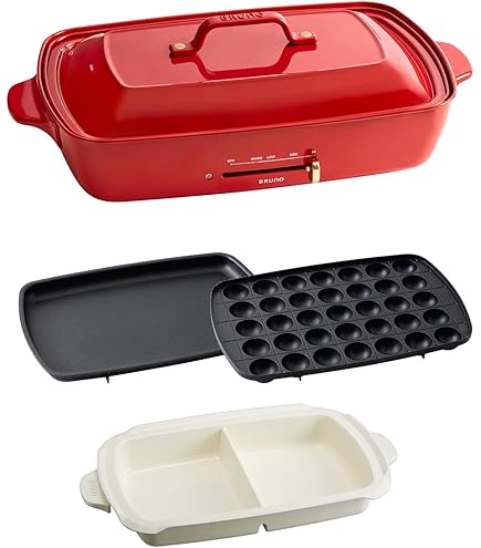 Amazon | ホットプレート ブルーノ 本体＆3種プレート 仕切り鍋セット