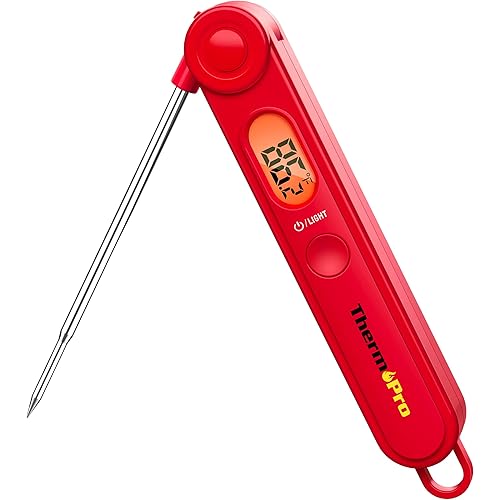 ThermoPro TP03B Digital Meat Thermometer for Cooking, Instant Read Thermometer with Backlight, Kitchen Food Thermometer for G
