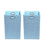 Modern Littles Organization Bundle-2 Laundry Bins, Sky Chevron by Modern Littles