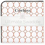 SwaddleDesigns Ultimate Swaddle Blanket Made in USA Premium Cotton Flannel Oklahoma State University