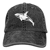 大人 デニム キャップサメ 今季最新 登山 レジャー・キャップ 軽量 紫外線対策 日よけ 小顔効果 プリント付き 無地 ブラック