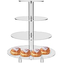 Amazon.co.jp: アクリル4段ケーキスタンドセット、大型アクリル