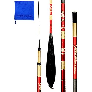 Amazon | Wellvie へら竿 ヘラブナ 竿 釣り竿 振出 15尺 カーボン 飛龍