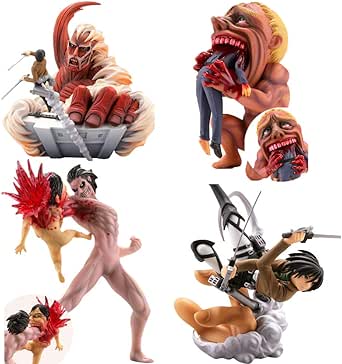 Amazon 進撃の巨人 鎧の巨人 エレン シーンガチャノンスケール Abs Pvc製 塗装済み完成品フィギュア 全4種 フィギュア ドール 通販