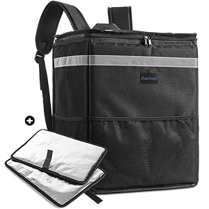 Cherrboll デリバリーバッグ 配達用 宅配デリバリー用 リュック バックバック ピザポーチ お寿司 保温バッグ…
