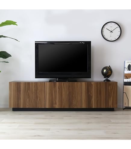 Amazon｜テレビ台 ローボード 幅120-150cm | ウォールナット 格子扉