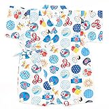 (ファンファン) FUN fun 甚平 ロンパース カバーオール ベビー 子供 祭 ホワイト 70