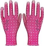 g-style 【ガーデニング用手袋】 PUキュート (ダイヤ柄) ピンク S 10双セット