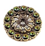 Carpe Diem Hardware 882-3VM Caché Escutcheon with Swarovski Crystals, Antique Brass [並行輸入品]