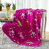 Double Sides Thick Animal Gold Mink Fleece Super Soft Baby Toddler Boys Girls Children Pink Animal D