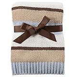 Hudson Baby Striped Chenille Blanket, Blue by Hudson Baby [並行輸入品]