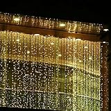 Yidarton カーテンライト イルミネーションライト ストリングライト 1m 3m LED コンセント給電式 ワイヤーライト クリスマス パーティー 結婚式 誕生日 飾りライト 室内室外 防水 (