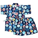 (ファンファン) FUN fun 甚平 ベビー 男の子 子供 祭 紺 90