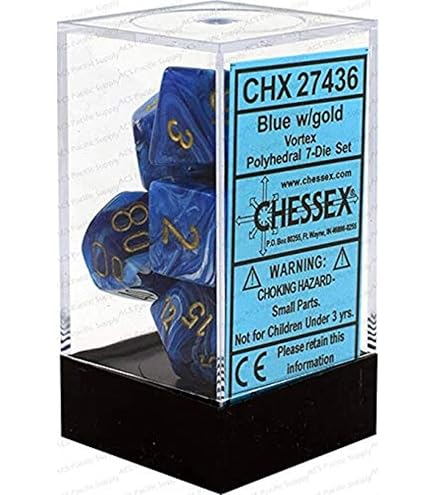 Amazon | Chessex CHX27416 ダイスフロストカリビアンブルーセット