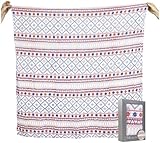 リトルリネン THE LITTLE LINEN ガーゼ風ふわふわ究極おくるみプリントブランケット プリントムスリン 120四方 Cross Stitch コットン100% LLMUSP9459