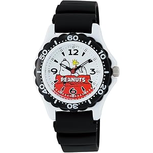 [シチズン Q&Q] 腕時計 アナログ スヌーピー 防水 ウレタンベルト AA96-0015 ホワイト × ブラック