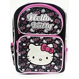Hello Kitty 16" Black Tone School Backpack [並行輸入品]