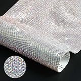 Beadsland（ビーズランド）キラキラのラインストーン シールの自己接着水晶ラインストーンのステッカー工芸品 衣類 車 スマホDIY装飾40*24CM,クリスタルAB