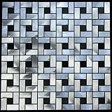 Legion家具ms-aluminum15アルミニウムタイル、シルバー/ブラック