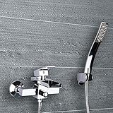 Lightinthebox® Chrome Wall Mount Bathtub Faucet Single Handle Waterfall Bathroom Bath Tub Faucet Sys