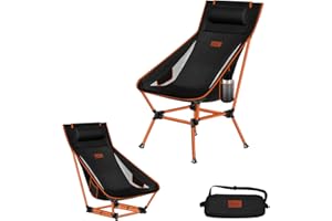 DesertFox アウトドアチェア 2WAY キャンプ椅子 ローチェア 軽量 枕付き ハイバック 耐荷重150kg コンパクト イス ロータイプ 収納袋付属 携帯便利 STG0098CS