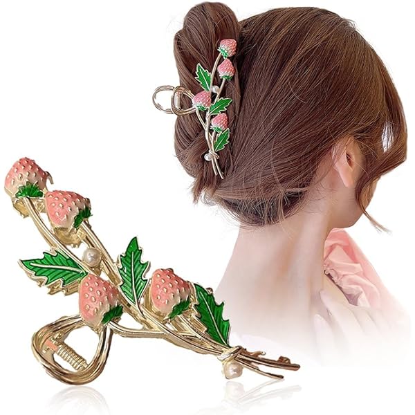 Amazon.co.jp: バンスクリップ バレッタ スズラン ヘアクリップ