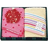日繊商工 OLIVEdesOLIVE home ミニョン (フェイスタオル2枚・コースター) ピンク OD-1091