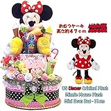 出産祝いに大好評 ディズニー おむつケーキ 大きい ミニーちゃん 貰ってビックリ 誕生プレゼント 内祝い ベビー用品でデコレーション 女の子 パンパース Ｓ
