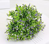 pragoo人工赤ちゃんBreath Gypsophilaフェイク花ホームプラスチックグリーン植物ガーデンウェディングパーティー装飾( 10個, Small ) パープル