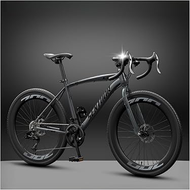 ★新品★　ロードバイク 自転車 マウンテン ロード アウトドア ブラック Amazon | 大人のロードバイクマウンテンバイク26インチ