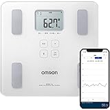 オムロン 体重 体組成計 HBF-230T-SW スマホ連動 体脂肪率 BMI 骨格筋率 OMRON connect対応 自動認識 シャイニーホワイト