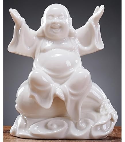 Amazon｜6のセット翡翠色Feng Shui Laughing Buddha Statue Figures