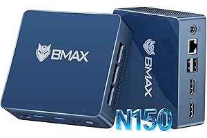 Bmax ミニpc 最新第13世代 Intel N150搭載 4コア/4スレッド 最大3.6GHz mini pc DDR4 16GB+512GB SSD（デュアルSSDスロット、NVMe拡張に対応）Windows11 Pro 小型pc WIFI5/