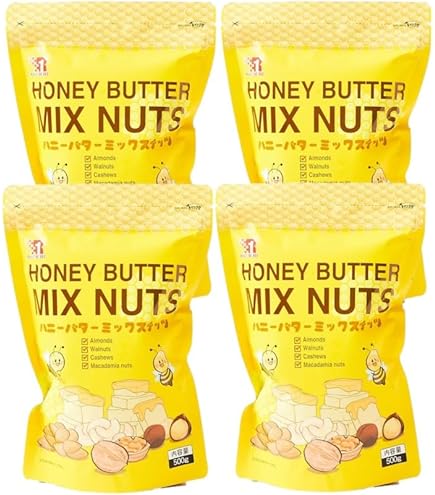 Amazon.co.jp: 楽一フーズ ハニーバターミックスナッツ500g ×2袋