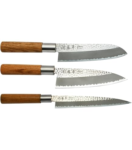 Amazon｜濃州正宗作 ダマスカス包丁3点セット 500D｜包丁セット