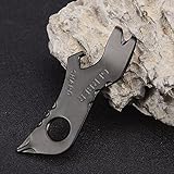 Tiptiper マルチファンクションポケットEDCツール、キーチェーンアウトドア7-in-1多機能ツールプリーバーボトルオープナーツール