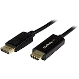 StarTech.com DisplayPort - HDMI 変換アダプタケーブル／5m／DP 1.2 - HDMI ビデオ変換／4K30Hz／ディスプレイポート - HDMI 変換コード／DP - HDMI パッシブケーブル／ラッチつきDPコネクタ DP2HDMM5MB