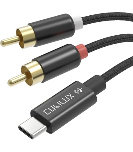 Amazon | Cubilux RCA - USB C入力ケーブル ステレオRCAからタイプC