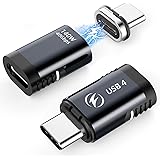 HanCenDa USB Cマグネット式アダプター【 USB4 40Gbps PD140W 8K/60Hz】USB C タイプC 変換アダプター 24ピン Thunderbolt4 急速充電 磁石 防塵 For MacBook Pro/Air/Pad
