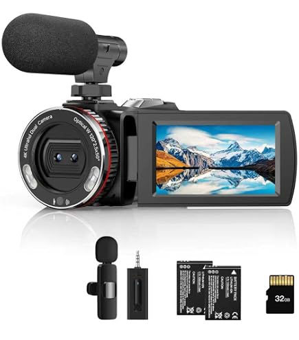 Amazon | 4K Video Camera Camcorder 48MP UHD WiFi IR Night Vision
