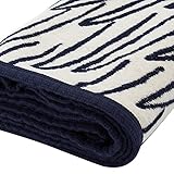 クリッパン KLIPPAN シュニール ブランケット 2547-01 2CATS／ネイビーブルー 140×180cm Chenille Blankets ひざ掛け 毛布 オフィス ふわふわ 北欧ブラン