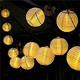 提灯ライト ATPWONZ ちょうちん 30個セット 6.35M 提灯 LEDストリングライト 電池式 防水 イベント 看板 お祭り 夏祭り 屋台に装飾用 屋外 パーティー お祭り飾り 電球色 丸型