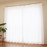 [カーテンくれない] レースカーテンで驚異の紫外線カット率94％ ウルトラレースカーテン 保冷 遮熱効果 日本製 ULTRA仕様 サイズ：(幅)100×(丈)213cm×2枚 (カーテン レース ミラー レースカーテン 遮熱 窓 目隠し 100×21