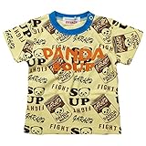《初夏盛夏対応》 GARACH(ギャラッチ) 天竺PANDA SOUP半袖Tシャツ 110cm/Ye NO.AH-1721310
