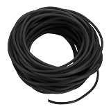 uxcell ラバーコードチューブ 33ft(10 m)2mm Dia 1.2mm Hole 黒 ホローチュービング DIY クラフト ビーズ ネックレス ブレスレット