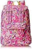 Emma and Chloe Girls' Quilted Cotton Backpack, Pink, One Size [並行輸入品]