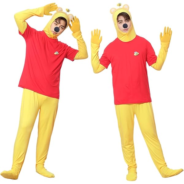 Amazon.co.jp: [Joyasslly] 熊さん 仮装 ハロウィン 全身タイツ 黄色い