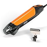 エンボスヒーター elesories ヒートガン 小型 300W 2段階温度 急速加温 200℃/350℃ 超軽量 曲面ノズル付き レジン用 ミニ 各種手芸 DIY レジンの気泡とり ねんどの乾燥 熱収縮チューブ・紙装飾品 溶接 剥離 PSE認証 初