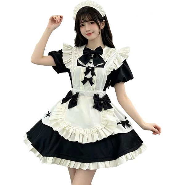 Amazon.co.jp: 秋葉原 メイドカフェ 制服 メイド服 コスプレ衣装 : ホビー