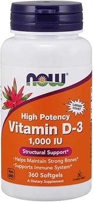 [海外直送品] ナウフーズ　  Vitamin D-3 360 Softgels 1000 IU